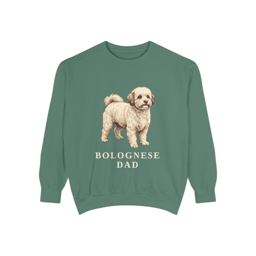 Bolognese Dad Sweatshirt, Light Green, front view