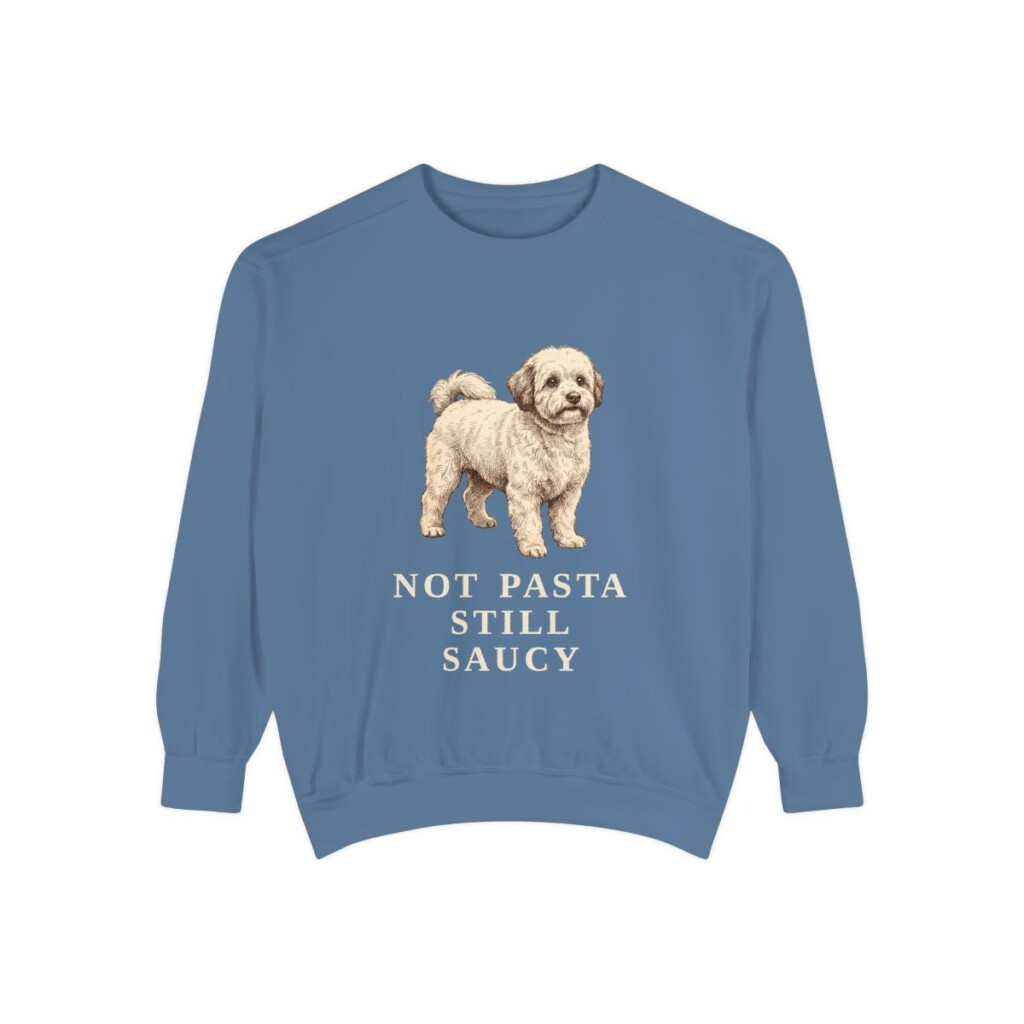 Bolognese Humor Sweatshirt, Blue Jean, front view