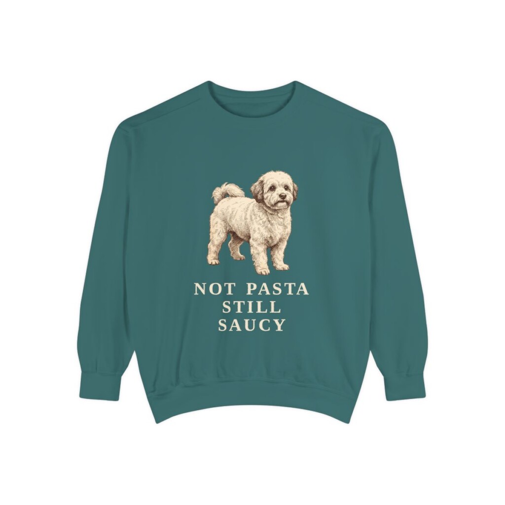 Bolognese Humor Sweatshirt, Blue Spruce, front view