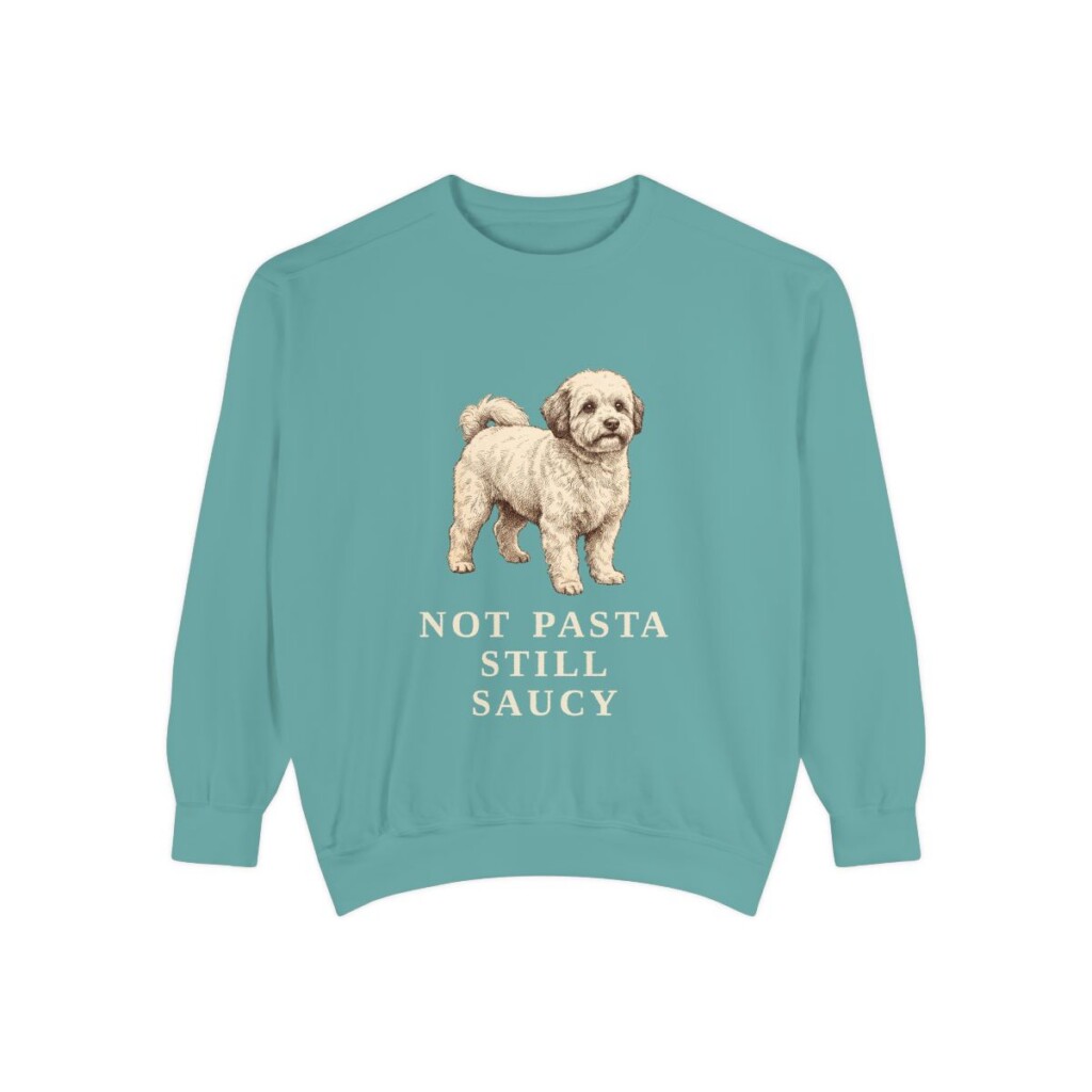 Bolognese Humor Sweatshirt, Seafoam, front view