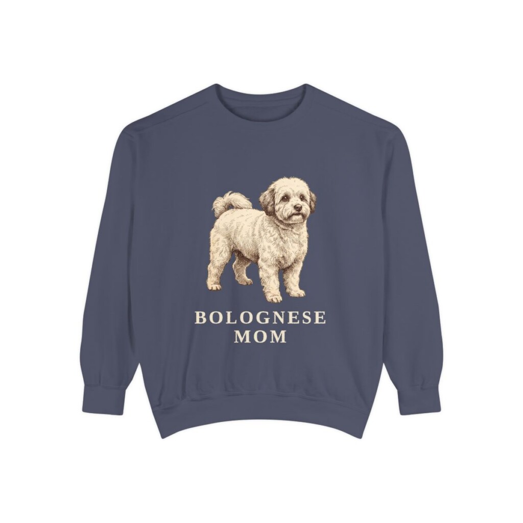 Bolognese Mom Sweatshirt, Denim, front view