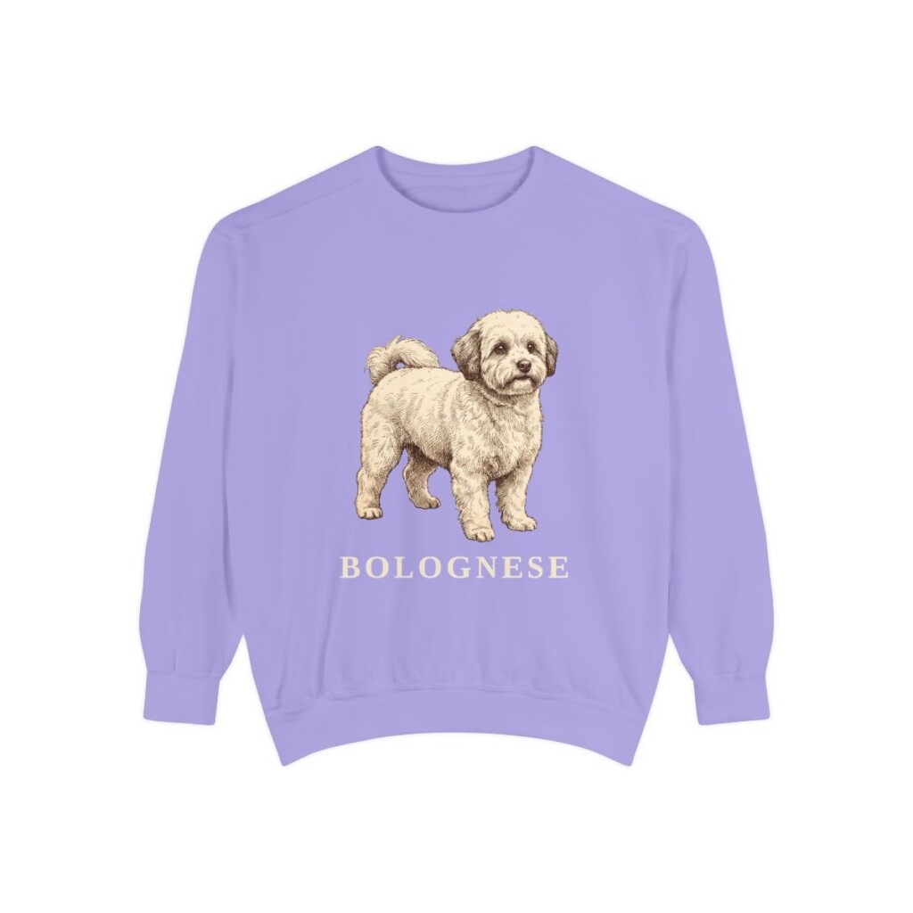 bolognese-sweatshirt-violet Bolognese Sweatshirt, Violet, front view