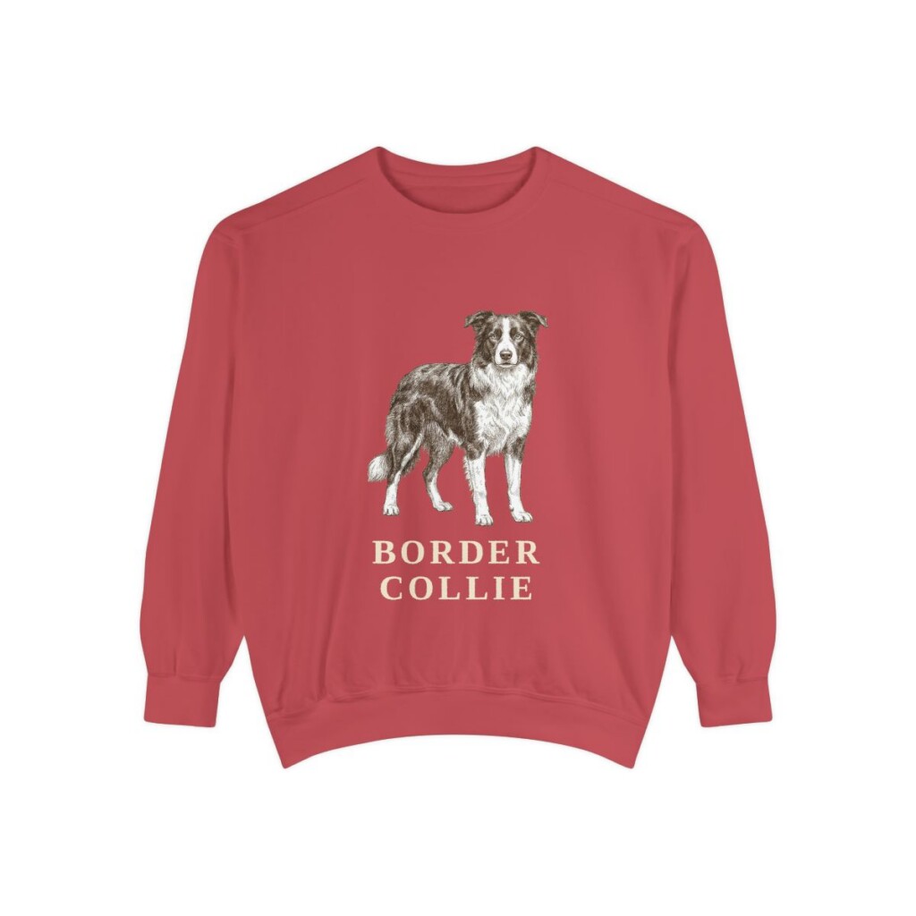 Border Collie Sweatshirt, Crimson, front view