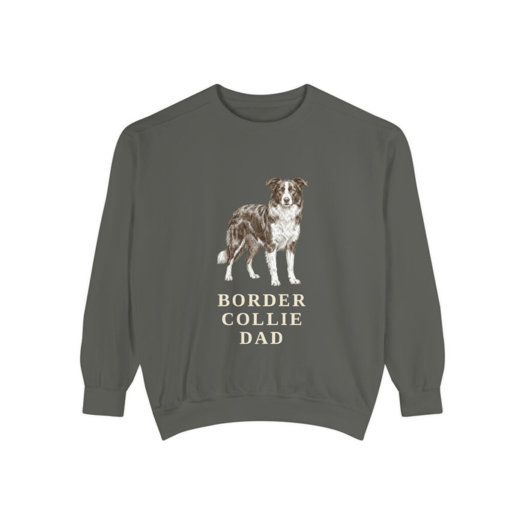 Border Collie Dad Sweatshirt, Pepper, front view