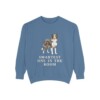 Border Collie Humor Sweatshirt, Blue Jean, front view