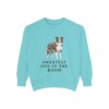 Border Collie Humor Sweatshirt, Chalky Mint, front view