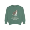 Border Collie Humor Sweatshirt, Light Green, front view
