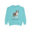 Border Collie Latin Sweatshirt, Chalky Mint, front view