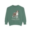 Border Collie Latin Sweatshirt, Light Green, front view