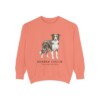 Border Collie Latin Sweatshirt, Terracotta, front view