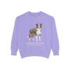 Border Collie Latin Sweatshirt, Violet, front view