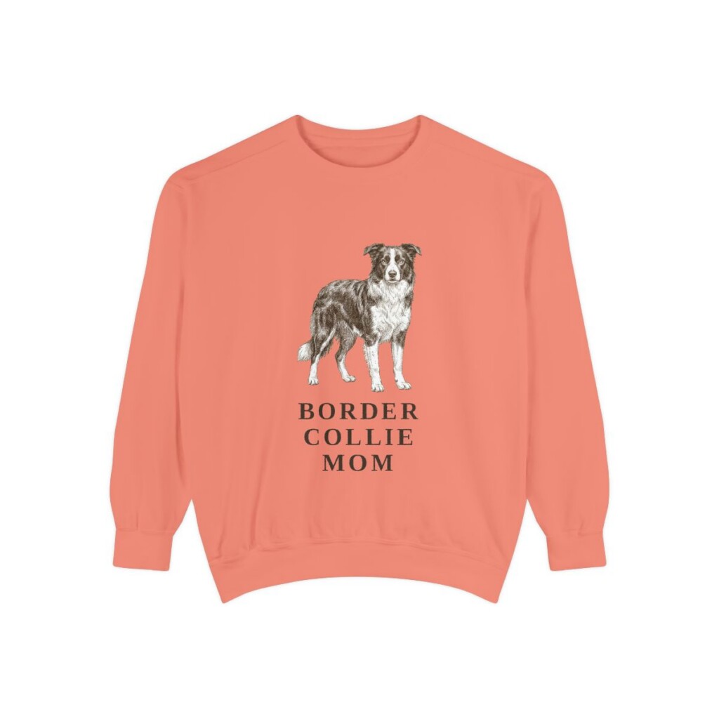 Border Collie Mom Sweatshirt, Terracotta, front view