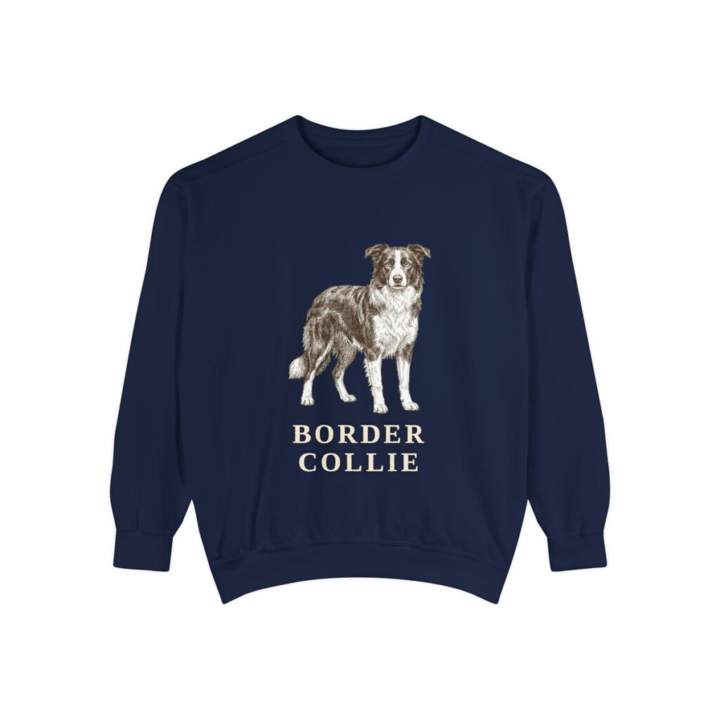 Border Collie Sweatshirt, True Navy, front view