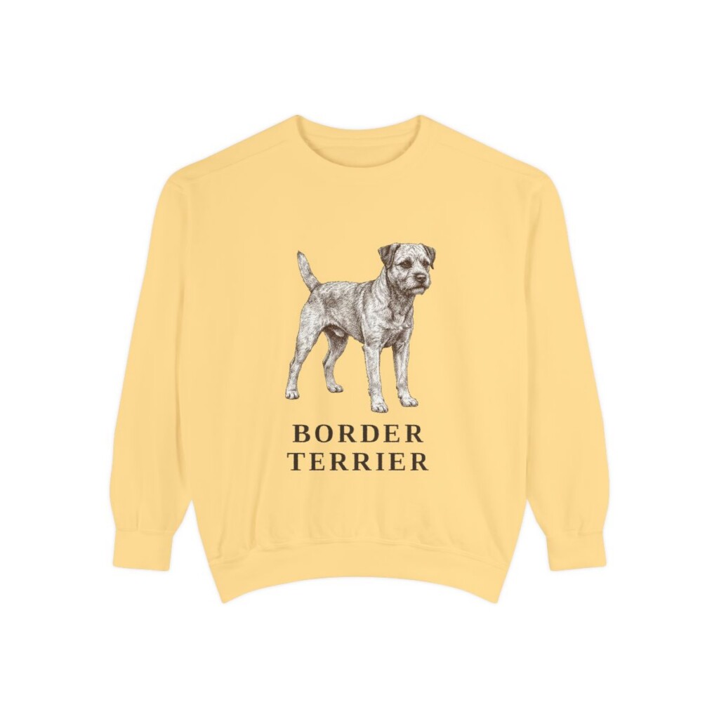 Border Terrier Sweatshirt, Butter, front view