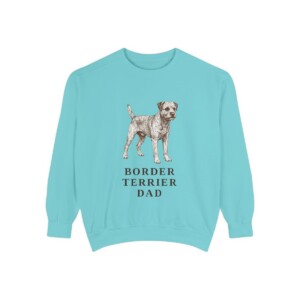 border-terrier-sweatshirt-dad-chalky-mint Border Terrier Dad Sweatshirt, Chalky Mint, front view