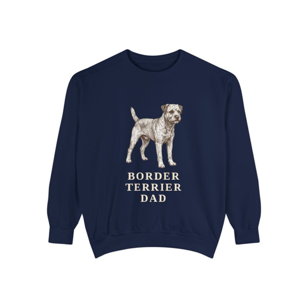 Border Terrier Dad Sweatshirt, True Navy, front view