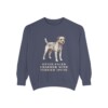 Border Terrier Humor Sweatshirt, Denim, front view