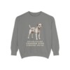 Border Terrier Humor Sweatshirt, Grey, front view