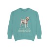 Border Terrier Humor Sweatshirt, Seafoam, front view