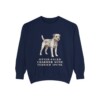 Border Terrier Humor Sweatshirt, True Navy, front view
