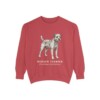 Border Terrier Latin Sweatshirt, Crimson, front view