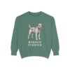 Border Terrier Sweatshirt, Light Green, front view