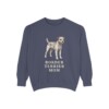 Border Terrier Mom Sweatshirt, Denim, front view