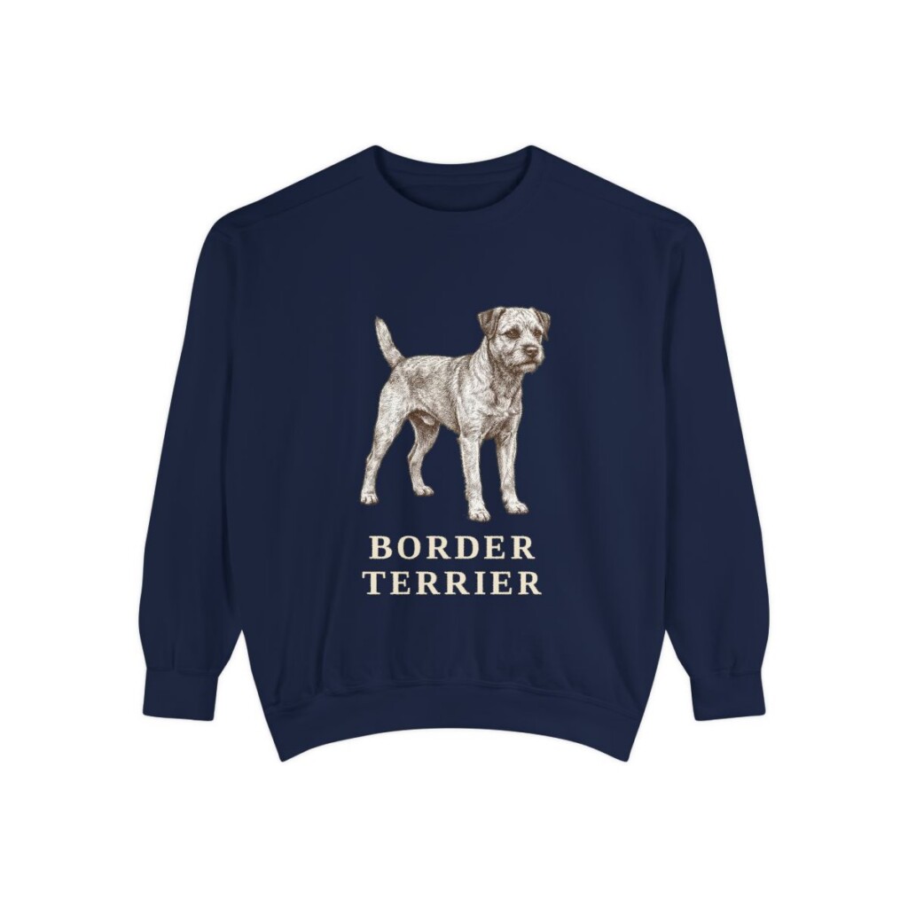 Border Terrier Sweatshirt, True Navy, front view