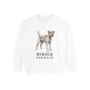 Border Terrier Sweatshirt, White, front view