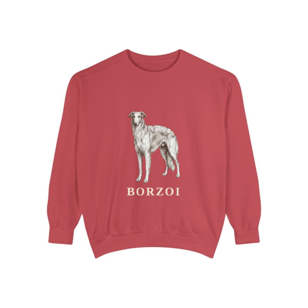 Borzoi Sweatshirt, Crimson, front view