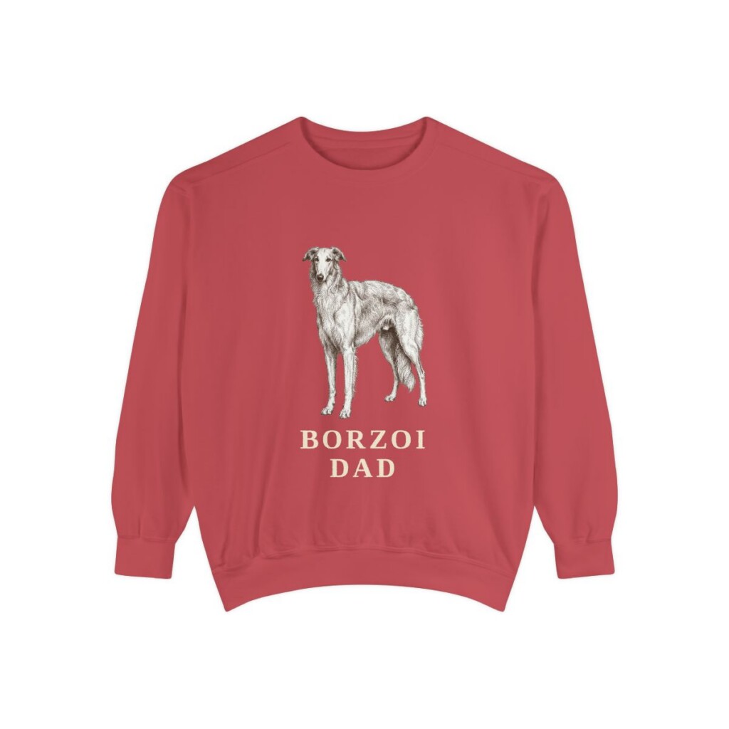 Borzoi Dad Sweatshirt, Crimson, front view