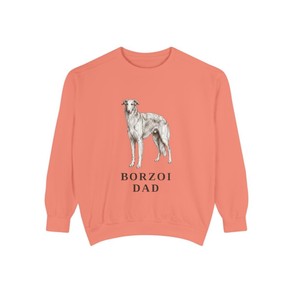 Borzoi Dad Sweatshirt, Terracotta, front view