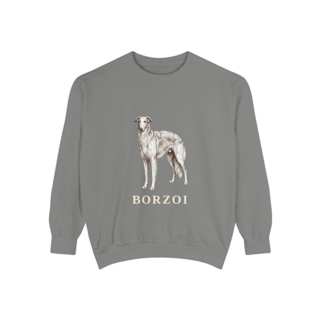 Borzoi Sweatshirt, Grey, front view
