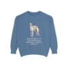 Borzoi Humor Sweatshirt, Blue Jean, front view