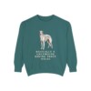 Borzoi Humor Sweatshirt, Blue Spruce, front view