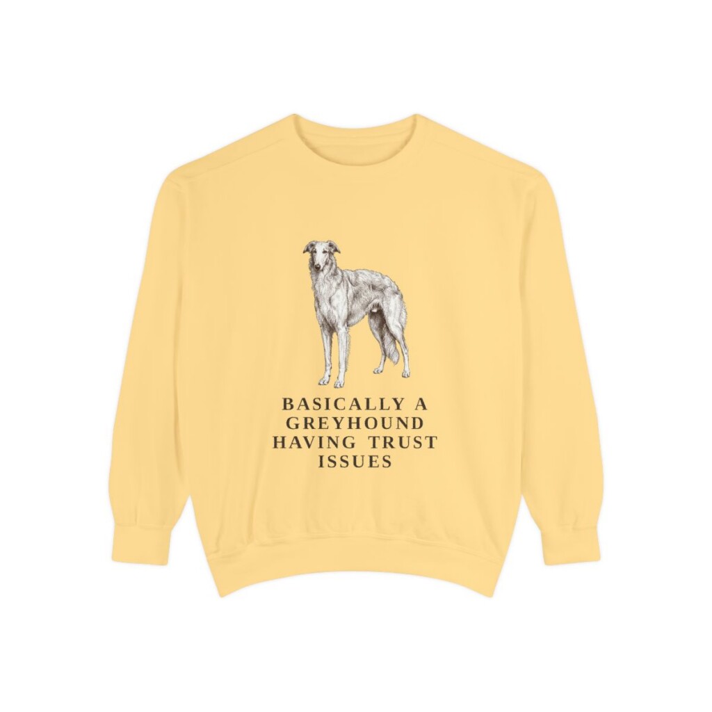 Borzoi Humor Sweatshirt, Butter, front view