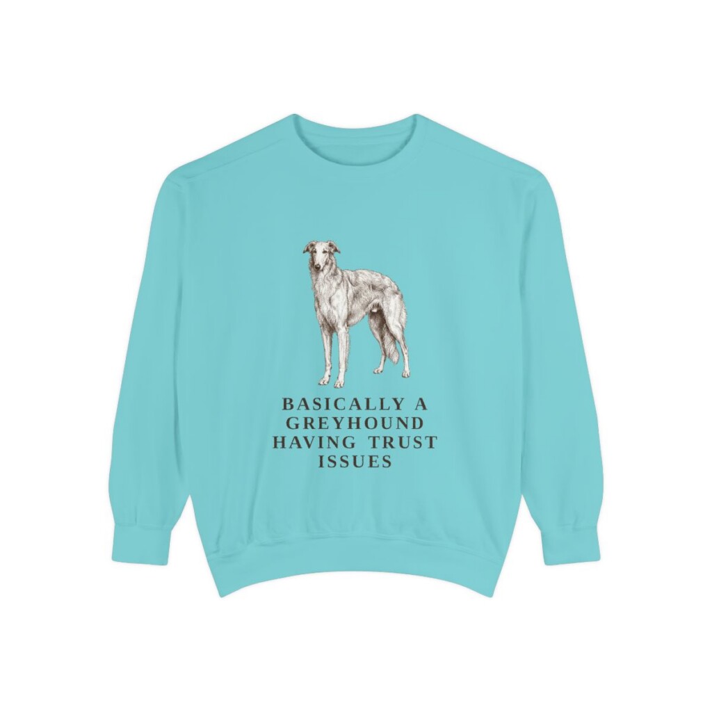 Borzoi Humor Sweatshirt, Chalky Mint, front view