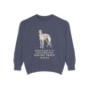 Borzoi Humor Sweatshirt, Denim, front view