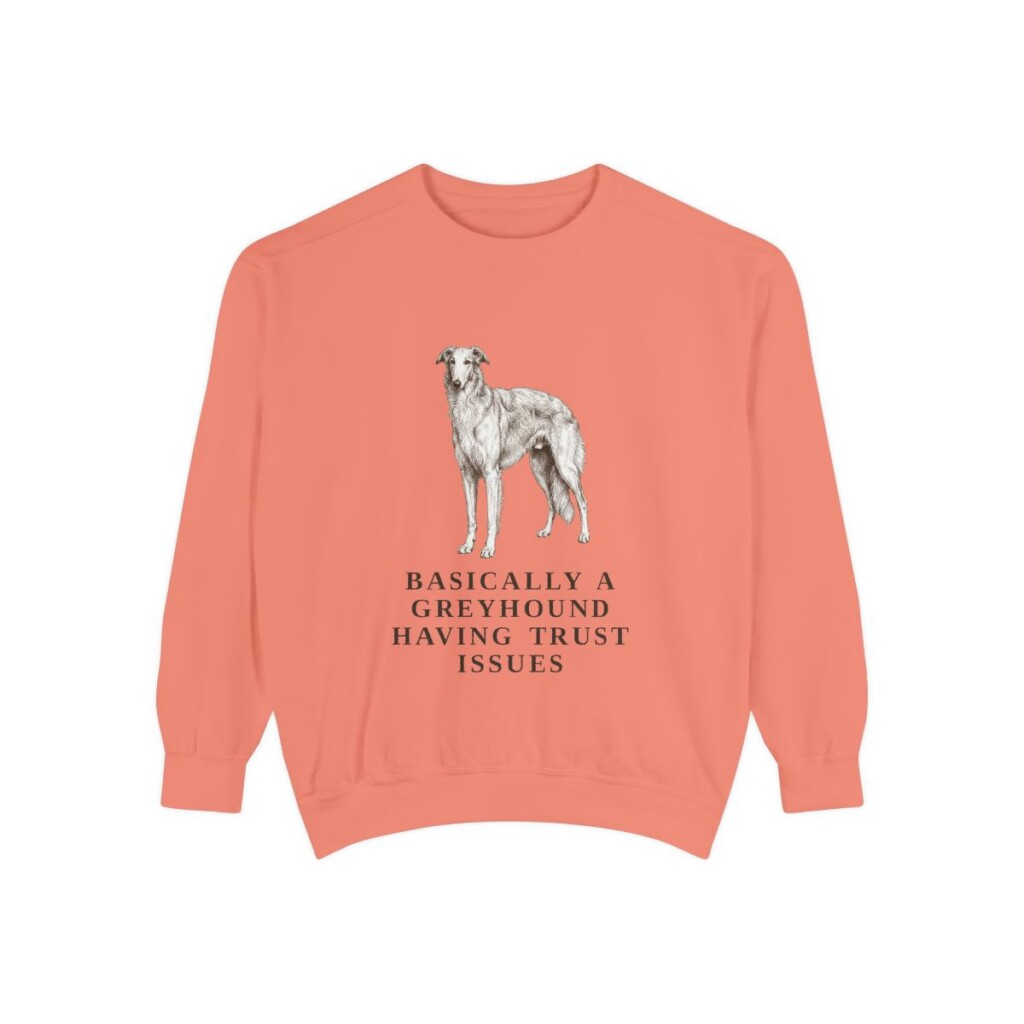 Borzoi Humor Sweatshirt, Terracotta, front view