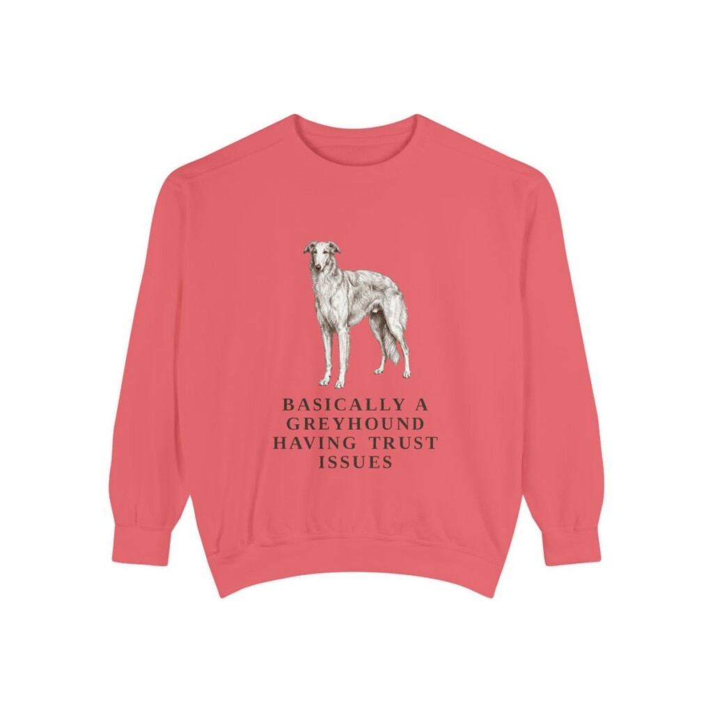 Borzoi Humor Sweatshirt, Watermelon, front view
