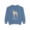 borzoi-sweatshirt-latin-blue-jean Borzoi Latin Sweatshirt, Blue Jean, front view