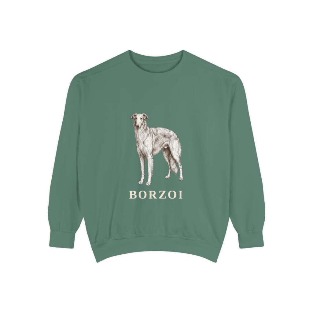 Borzoi Sweatshirt, Light Green, front view