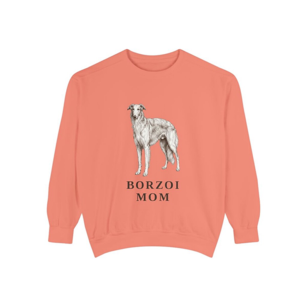 Borzoi Mom Sweatshirt, Terracotta, front view