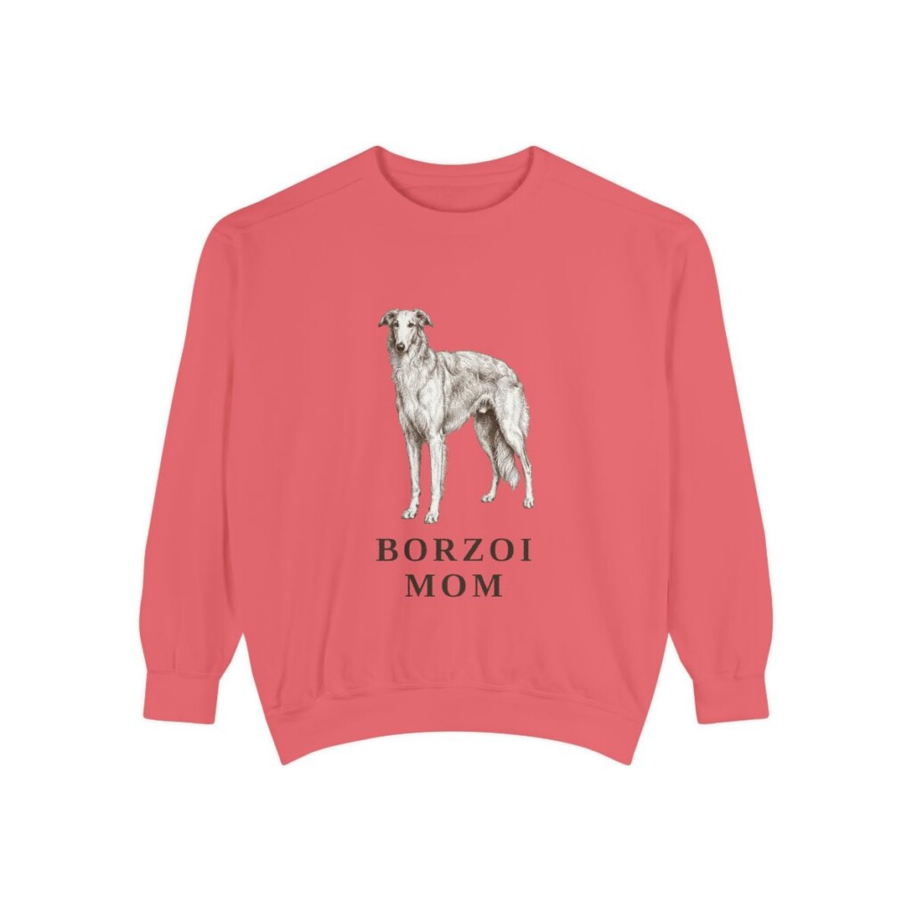 Borzoi Mom Sweatshirt, Watermelon, front view