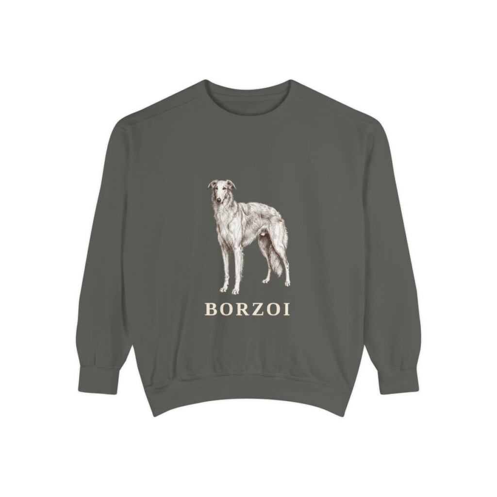 Borzoi Sweatshirt, Pepper, front view