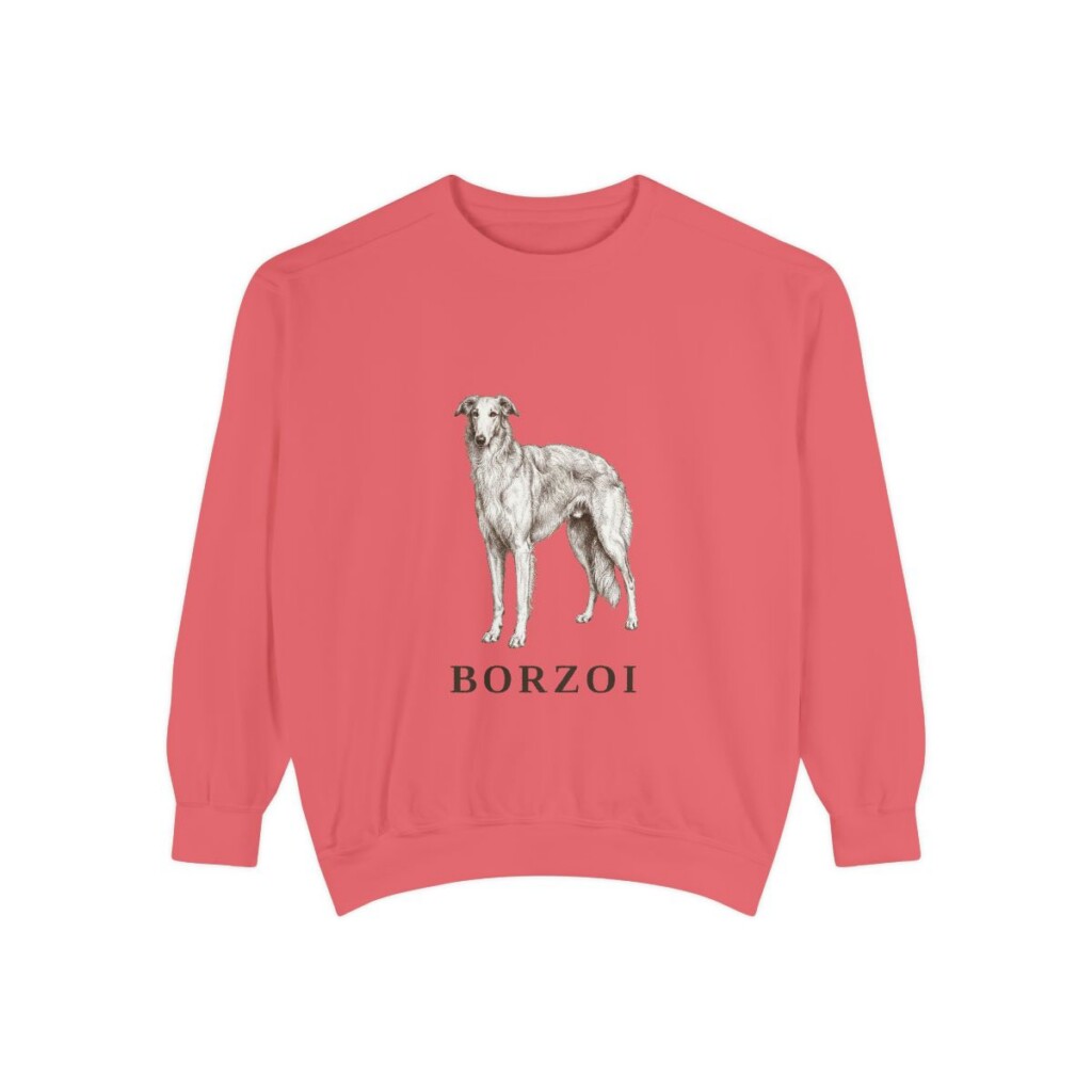 Borzoi Sweatshirt, Watermelon, front view