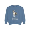 Boston Terrier Sweatshirt, Blue Jean, front view