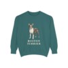 Boston Terrier Sweatshirt, Blue Spruce, front view