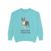Boston Terrier Sweatshirt, Chalky Mint, front view