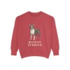 Boston Terrier Sweatshirt, Crimson, front view